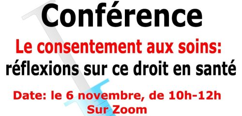 Conférence sur Le Consentement aux soins